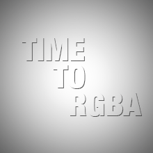 Time to RGBA